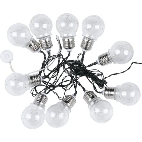 Guirlande lumineuse solaire LED V-TAC 5 m avec 10 douilles E27 pour ampoules IP44 (1/5)