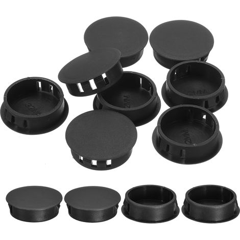 18Pcs Bouchon de Trou en Nylon, 31.5-32mm Diamètre de Trou Bouchon d'étanchéité Rond Souple et Flexible de Verrouillage Bouchons en Caoutchouc pour Bouteille, Tuyaux, Cuisine, Noir (1/5)