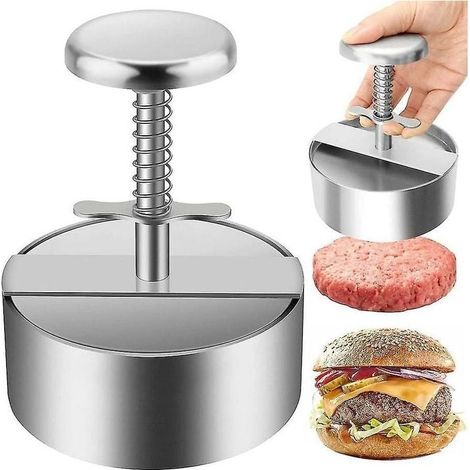 Hamburgerpresse, Hackfleisch-Patty-Form aus Edelstahl 304 mit Waage für Familienfeiern, Treffen und Grillfeste (1/5)