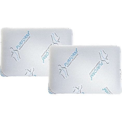 Lot de 2 oreillers mémoire de forme anti acariens  60 x 40 cm PURFORM - SIRONA (1/5)