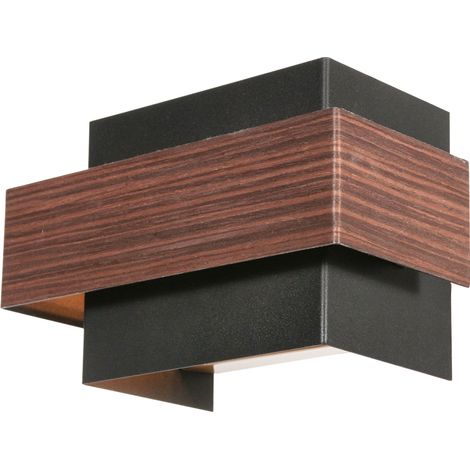 Steinhauer - wandleuchte - Muro - holz schwarz - metall - G9 - (1/4)