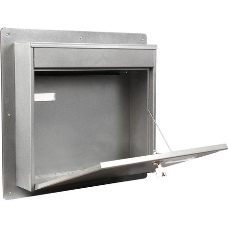 Briefkasten für Mattenzaun silber