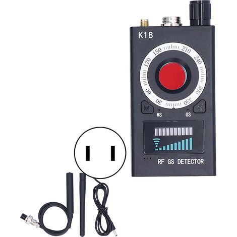 Détecteur de signaux RF GPS caméra espion, alarme sonore et vibrante, recherche d'écoute clandestine, prise US 100-240V. (1/5)