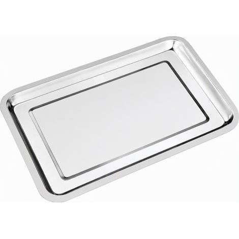 Plateau en inox 410 magnétique, 8 mm, 40 x 30 x 2 cm