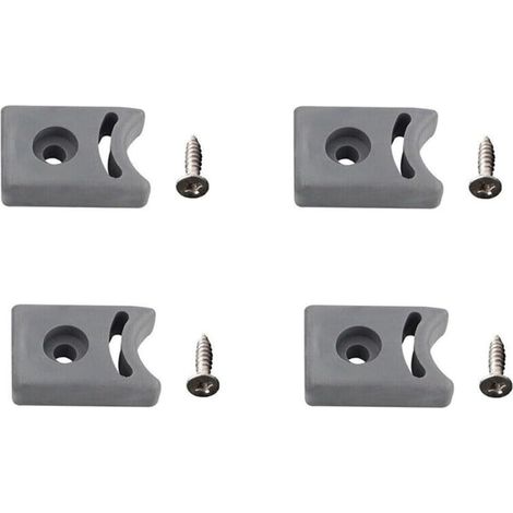 Lot de 4 butées de poulie de porte et pare-chocs, haut et bas, pour cabine de douche coulissante en plastique