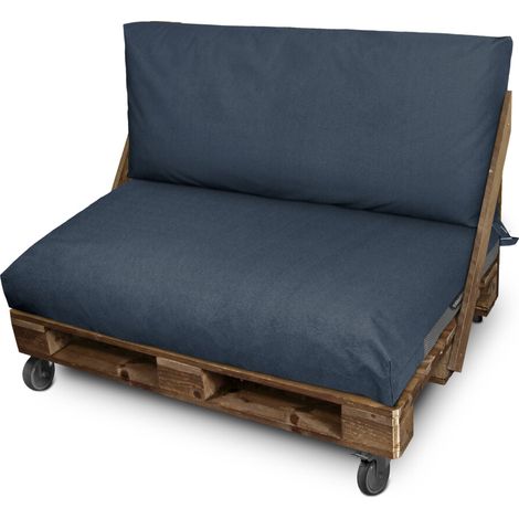 Coussins palette d'extérieur Gris Pétrole Naylim Mate Dossier 120x45x25 Gris Pétrole