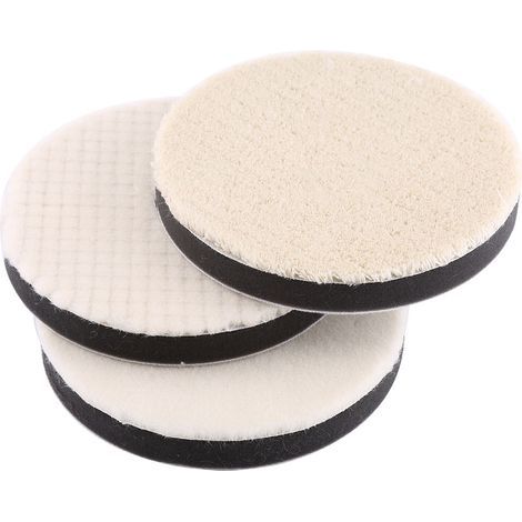 Lot de 3 Disques de Polissage en Laine 5 Pouces pour Auto Lustrage et Nettoyage (1/3)