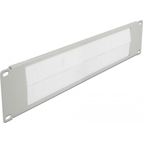 Delock Tira de Cepillo de Manejo de Cables de 19 2U en gris