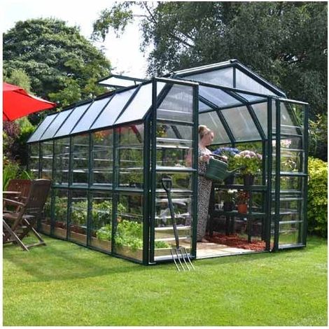 Serre de jardin en polycarbonate Rion Grand Gardener 10,38 m², Ancrage au sol Oui (1/4)