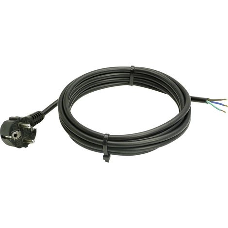 Anschlussleitung Schukostecker 10 m schwarz H05VV-F 3G1,0 IP20