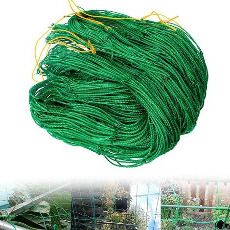 Filet de jardin 5x1,8m en nylon pour plantes grimpantes, support de culture pour petits pois, haricots, concombres, tomates, treillis de potager, maille résistante, protection florale (1/5)