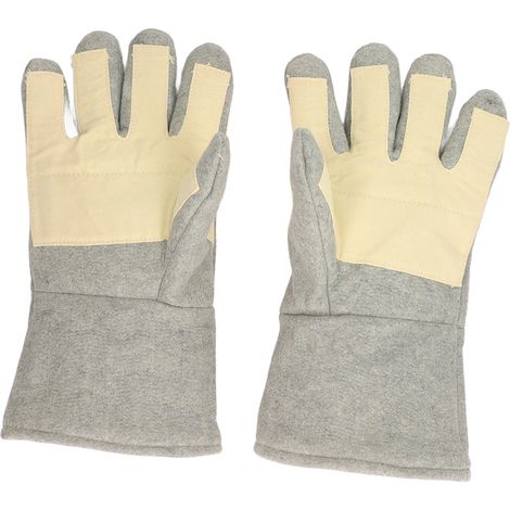 1 paire de gants résistants à la chaleur, doigts séparés, mitaines anti-chaleur, outil pour le soudage (1/5)