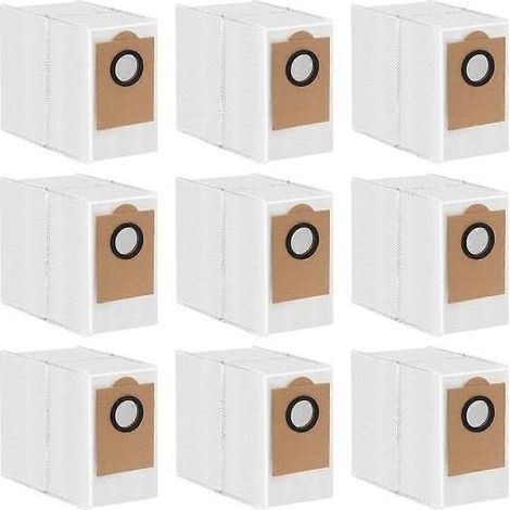 Lot de 9 sacs à poussière de rechange pour l'aspirateur robot Lefant M3 (accessoires inclus) – sacs en polaire (1/5)