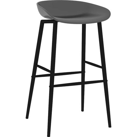 Maison Exclusive - Sedie da Bar 2 pz Grigie (1/5)
