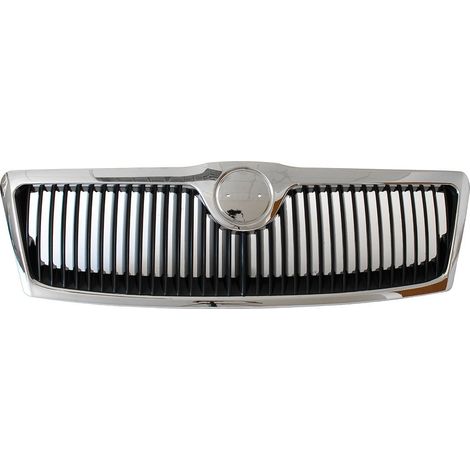 Grille de phares pour Skoda Octavia II 04-08 (chrome + barres noires)