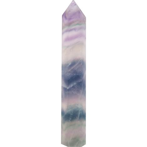 Pointe Unique de Fluorite Colorée Pilier Cristal de Guérison Méditation Quartz ZZ0144 (1/5)