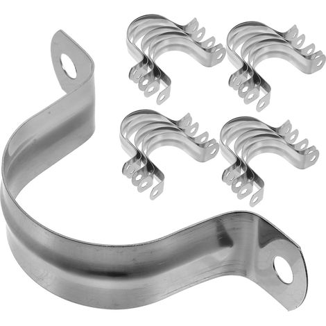 100 pièces Colliers Serrage U-tube Inoxydable Pinces Serrage Tube Robustes et Stables pour Fixation Tuyaux Clips Métalliques Légers et Faciles à Installer Adaptés à Tuyaux Huile (1/5)