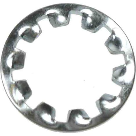 Rondelle grower à dents internes, pour vis M20, Acier Passivé, galvanisé transparent ( Prix pour Sachet de 50 )