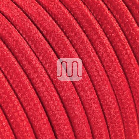 Cable eléctrico redondo revestido de tela de color negro (3 x 0,75 mm) para lámparas, lámparas de mesa y de diseño. Fabricado en Italia (1/3)