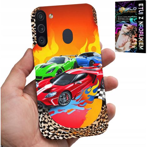 Hülle für Samsung Galaxy A21 – Für Kinder, Rennwagen + Glas (1/5)
