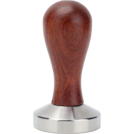 Tampoir à Café 53mm en Acier Inoxydable avec Manche en Bois pour Barista (1/5)
