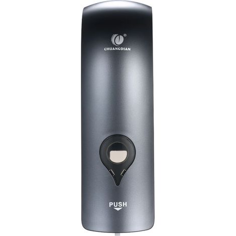 SJLERST Distributeur manuel de savon mural à tête unique de 300 ml, support pour gel douche, shampoing liquide(gris) (1/5)