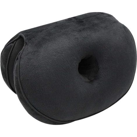 MINKUROW Cuscino per sedia Cuscino per sedia Cuscino per coccige in memory foam Cuscino per sedile ergonomico pieghevole Solleva i fianchi Tutte le stagioni Disponibile per ufficio auto Nero (1/2)