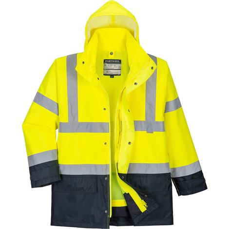 Bicolor-Executive-Parka 5-in-1 Farbe: Gelb/Navy Größe XL - Portwest