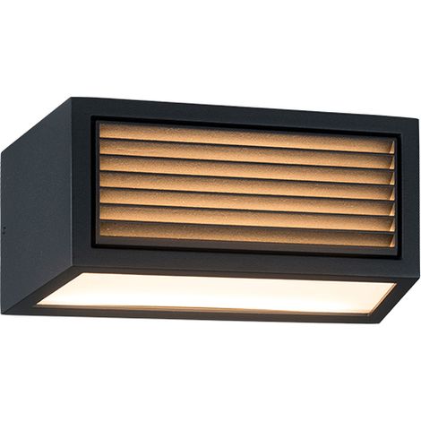 Applique Murale Extérieure pour Ampoule LED E27 Direct/Indirect IP54 Graphite ZAMBELIS E500