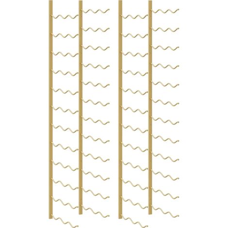 Wall Mounted Wine Rack for 36 Bottles 2 pcs Gold Iron vidaXL