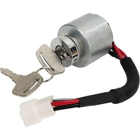 1 interrupteur d'allumage, verrouillage sécurisé avec 2 clés, compatible Kubota BX1500D BX1800D, référence 66101 55200, pour tracteurs et tondeuses professionnelles (1/5)