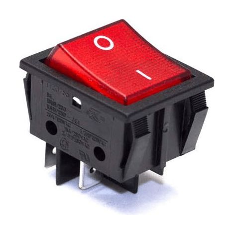 INTERRUPTEUR BIPOLAIRE ROUGE LUMINEUX pour LAVE LINGE -...