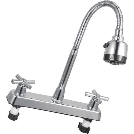 Robinet de lavabo pour cuisine et salle de bain avec poignée en forme de croix-AquaForge (1/5)