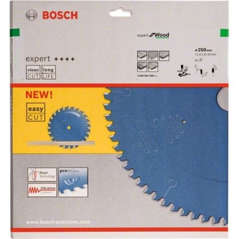 Expert para hoja de sierra circular para madera Ø30mm - 250 x 30 x 2,4 mm, 60 - 2 608 642 498
