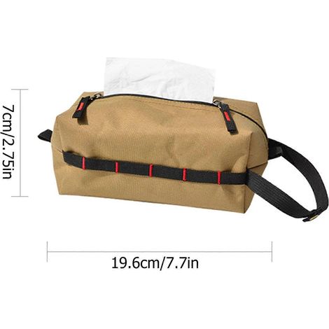 Étui à mouchoirs imperméable en tissu Oxford, distributeur de mouchoirs en papier, sac de rangement pour le camping et la randonnée.