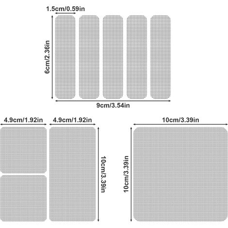 Kit de réparation de moustiquaire adhésif pour fenêtre et porte, maille en fibre de verre résistante pour réparation de trous (1/5)