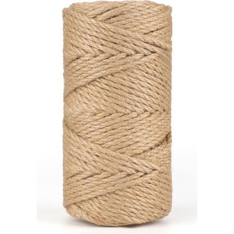 50M Corde de Jute 5MM Corde Chanvre Ficelle Corde Ficelles de Jardinage pour Le Camping,Décoration,Bricolage,Jardinage (1/5)