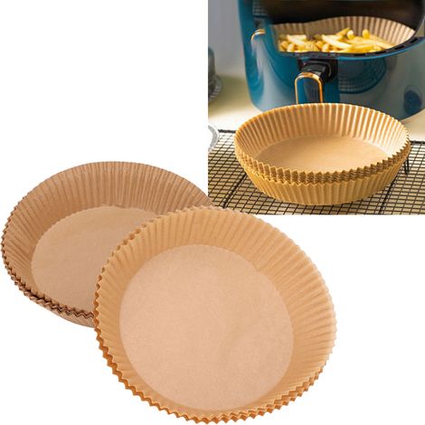 Papier de Protection pour Friteuse Papier Cuisson Reutilisable 50 Pièces Compatible 3-6L Antiadhésif Double Face sans Plastique Compatible Ouvre et Cuisson Rond (1/5)