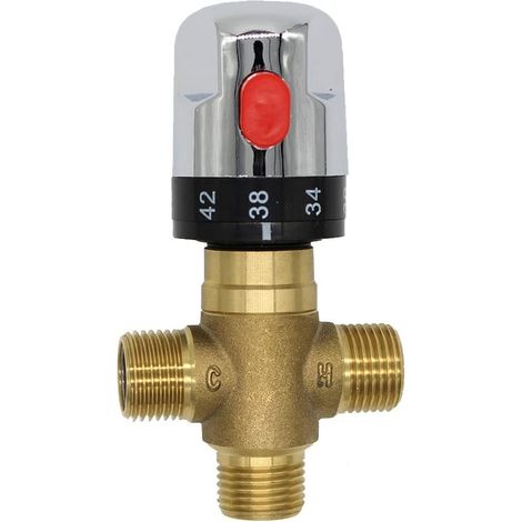 ZOLGINAH Mitigeur thermostatique solaire pour robinet de douche en laiton et cuivre (1/5)