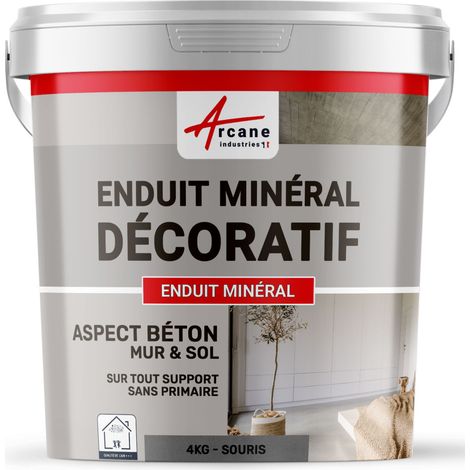 Enduit décoratif, mural et sol, rénovation, chambre, cuisine, salle de bain - 4 kg Souris - ARCANE INDUSTRIES