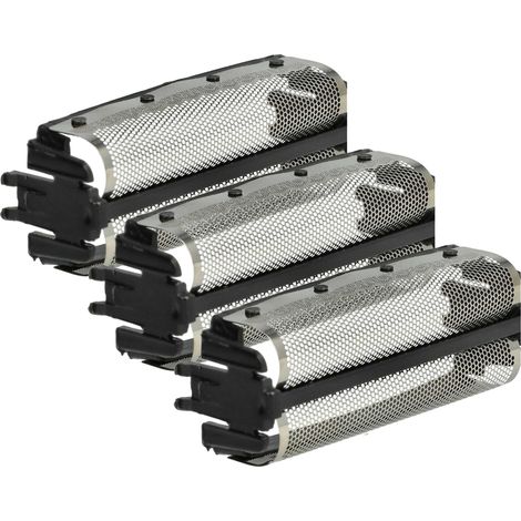 vhbw 3x Dual Shaver Foil Replacement for Remington SP-62, SP-61 for Electric Shaver + Frame, Black