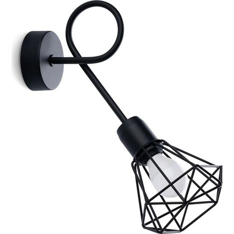 Aplique de pared Mozosa negro L, 1 luz (1/5)
