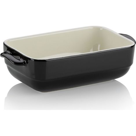 Fuente apta para horno Kela Malin, 22,5 x 12,5 x 6 cm, negra.