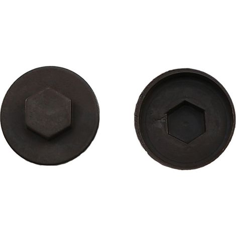 Jcp Fixings Vandyke Brown Cover Caps 16mm - Box of 1000 (1/2)