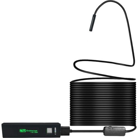 Endoscope - 1200P - 7.9 mm Probe - WiFi - Compatible iOS 9.0+ Android 7+ - Adjustable Brightness - 10 m Cable - 1 Unit (1/5)