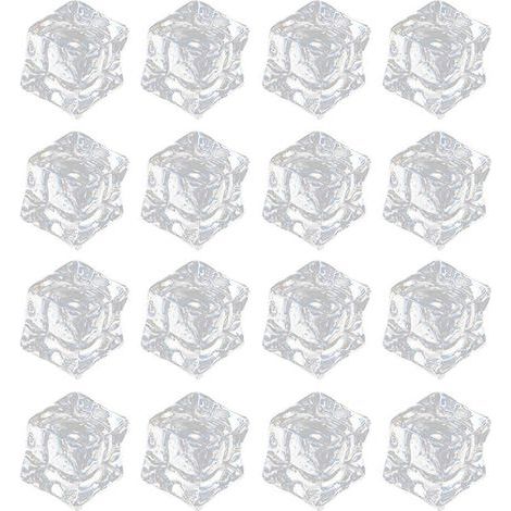200 wiederverwendbare, transparente Acryl-Eiswürfel, ideal als Foto-Requisiten. – 1 x 1 x 1 cm – Transparent (1/4)