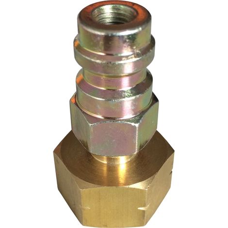 KS Tools - Raccord 1/4'' pour bouteille de gaz climatisation+ joint + HP - Gaz R134 - 550.1418