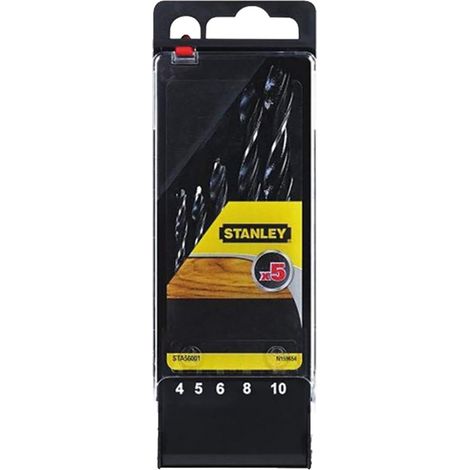 Punta Elicoidale per Stanley Legno in Set (da 4 mm a 10) 5 Pezzi