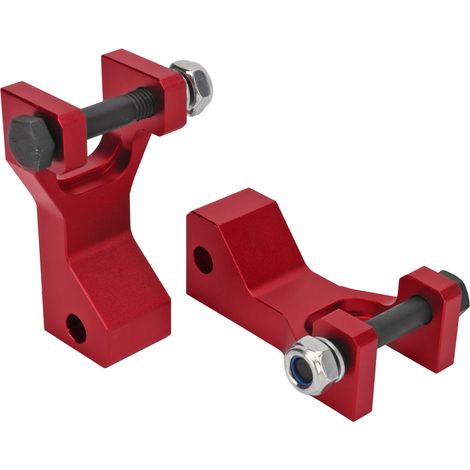 2PCS ATV Kit d'abaissement avant 3,5 pouces de remplacement en alliage d'aluminium pour Raptor 660 660R YFM660R 20012005 Rouge (1/5)
