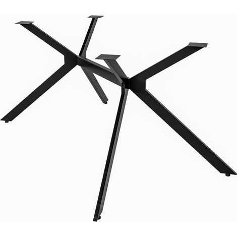 CLP – Pieds de table Cascada noir S – Acier robuste – Hauteur 72 cm – Capacité 120 kg – Montage simple pour projets DIY